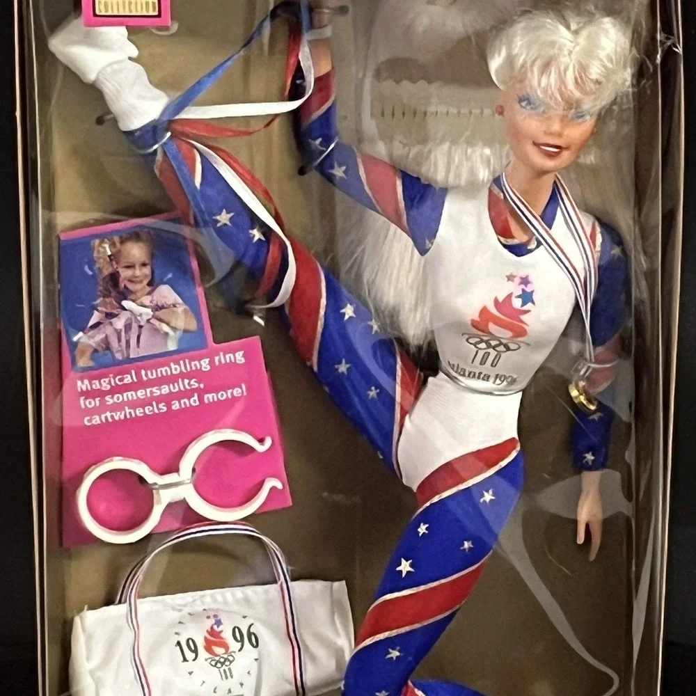 New Barbie Olympic Gymnast Champion Doll 1999 Mattel 15123 USA‎ Olympics